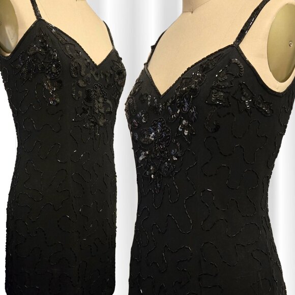 90's Rampage Sequin Silk Mini Dress - Picture 4 of 5